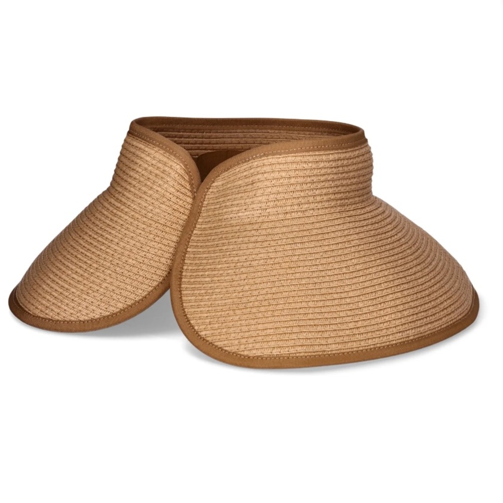 ๐5/$15 Easy Travel Sun Visor, wide brim in tan - Picture 2 of 5